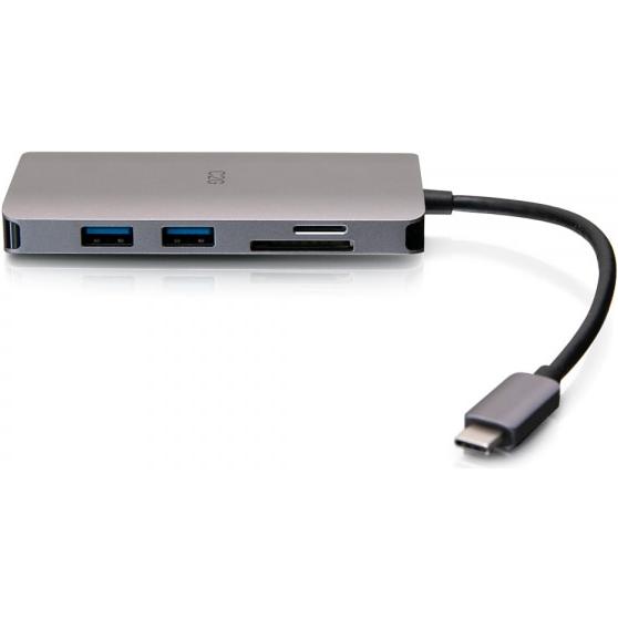 Thumbnail - C2G USB-C Mini Dock with HDMI, 2x USB-A, Ethernet, SD Card Reader, and USB-C Power Delivery up to 100W (USB-C), Dockings...