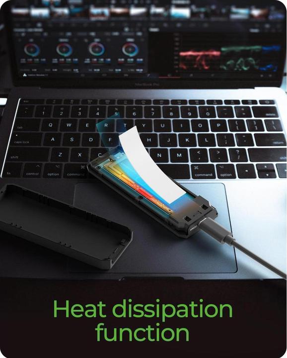 Produktbild Icy Box Spade Case 1805 – M.2 NVMe/SATA SSD Gehäuse USB C, 10 Gbps (M.2)