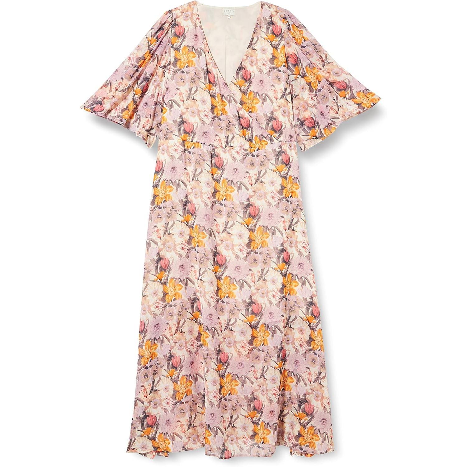 Kaffe, Donne, Vestiti, Abito a Curve, Multicolore, (48)