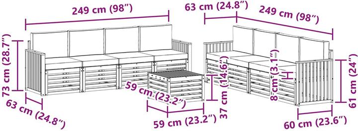 Produktbild vidaXL Outdoor-Sofa