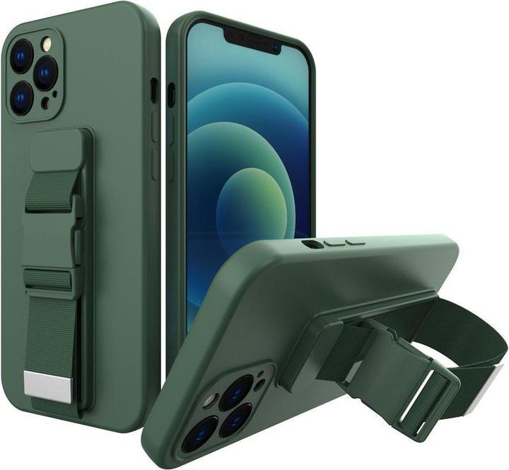 Produktbild Hurtel Rope case gel case with a chain lanyard bag lanyard iPhone 11 Pro Max dark green (Apple iPhone 11 Pro Max)