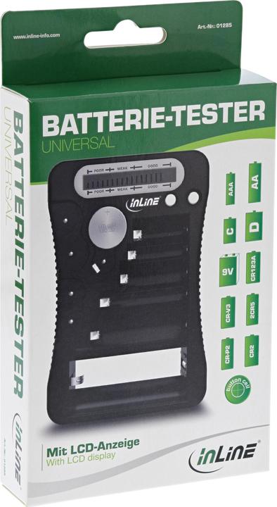 Immagine prodotto InLine Tester di batterie con display LCD