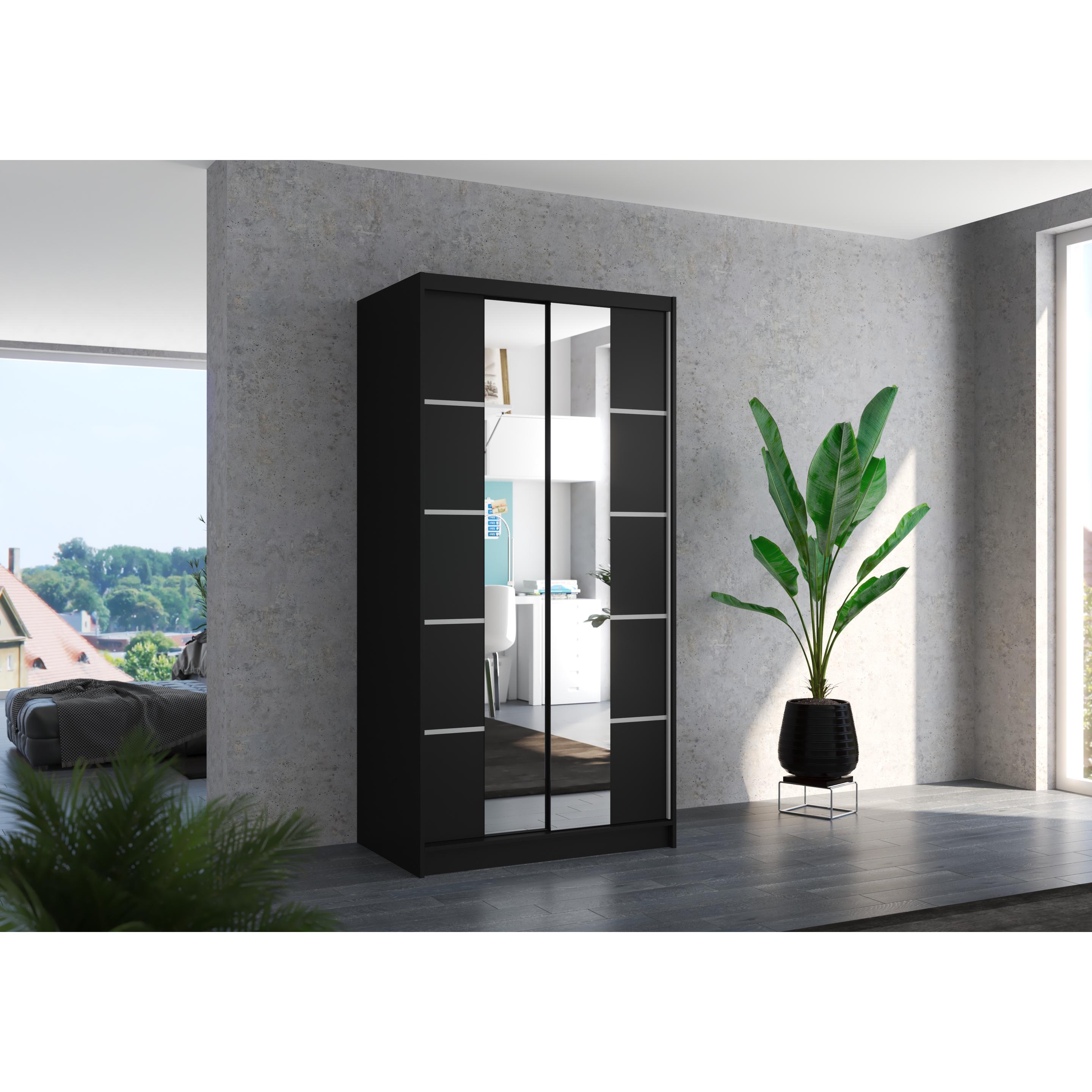 Thumbnail - ADRK Furniture, Kleiderschrank, Verspiegelter Schiebeschrank KSAWER 100