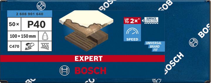 Actual product image Bosch Professional Zubehör Accessories 2608901640 Sandpaper for multi-sander grit 40 (L x (40)