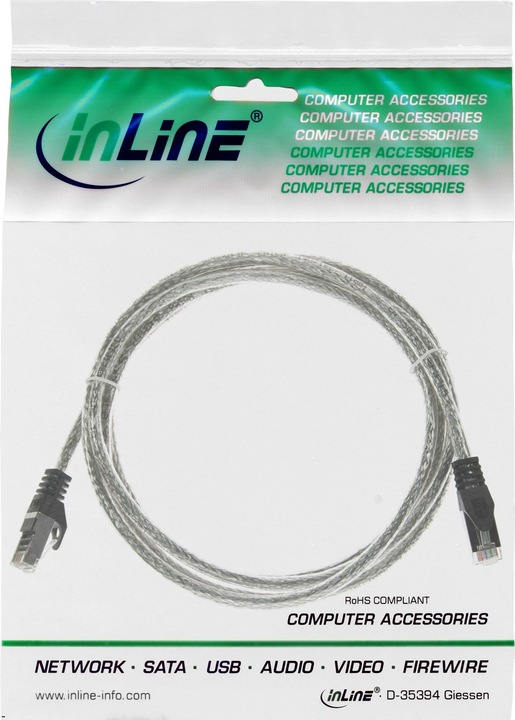 Produktbild InLine Netzwerkkabel (S/FTP, CAT5e, 1 m)