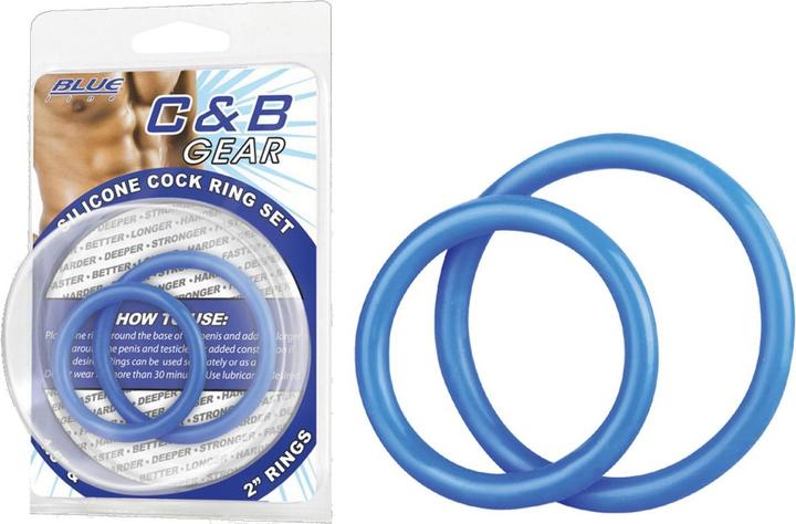 Immagine prodotto Blue Line C&B GEAR Set di anelli per il cazzo in silicone - Blu