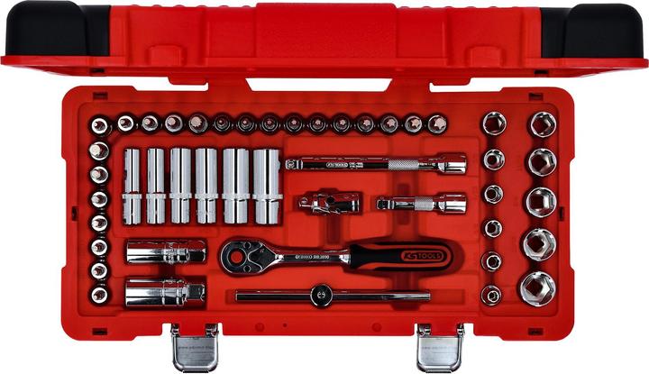 Actual product image KS Tools 3/8" CHROMEplus socket set, 46 parts, Flank Traction (3/8")