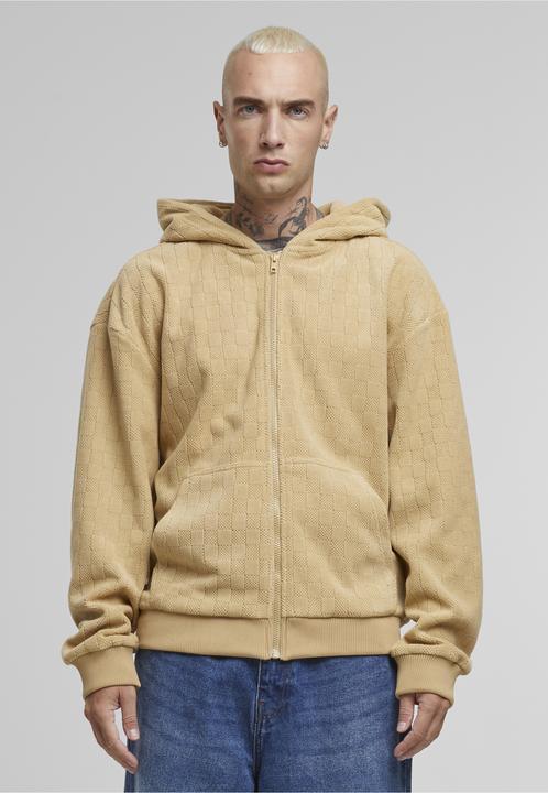 Produktbild Urban Classics Jaquard Velvet Zip-Hoody - 175201 (M)