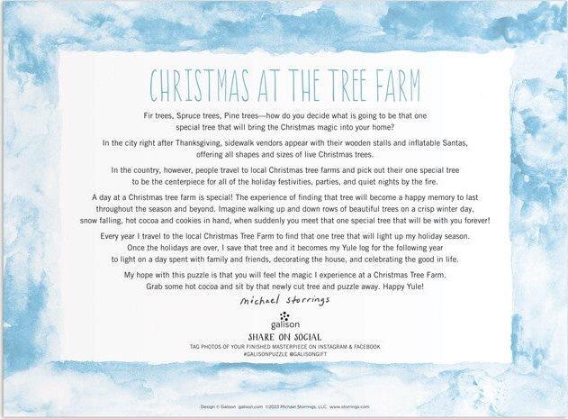 Actual product image Abrams & Chronicle Michael Storrings Christmas Tree Farm 1000 Piece Foil Puzzle (1000 pieces)