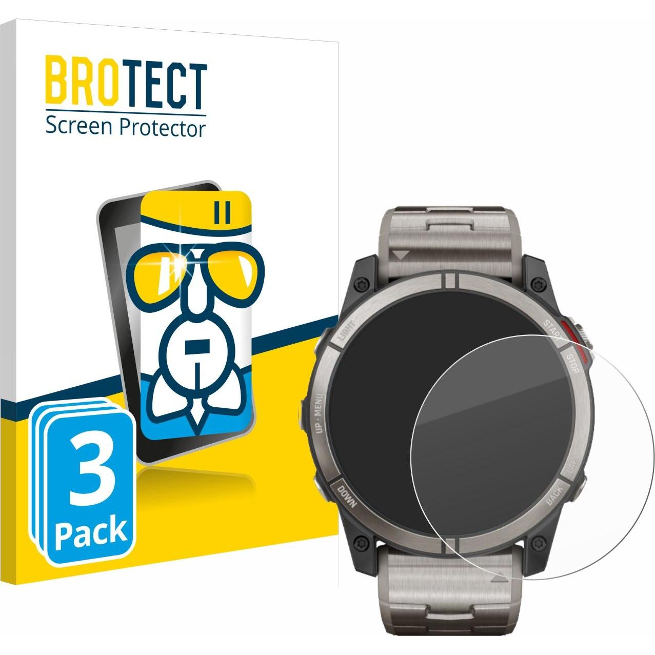 BROTECT Schutzglas Schutzfolie Displayschutz Display Schutz Glas Folie klar, Smartwatch Schutzfolie, Transparent