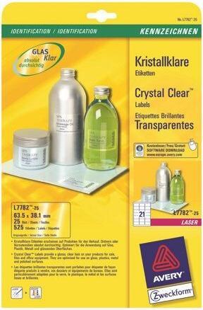Productafbeelding Avery Kristalheldere etiketten