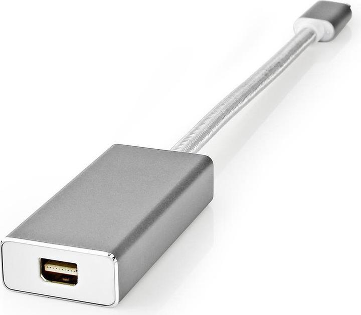 Actual product image Nedis USB Adapter USB 3.2 Gen 1 USB-CT male Mini DisplayPort female 0.20 m round Gold-plated Gefloch (Mini DP, 20 cm)
