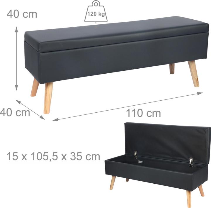 Actual product image Relaxdays GmbH Sitzbank mit Stauraum (110 cm)