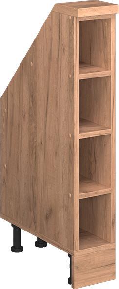Vicco Dachschrägenschrank Rion, Goldkraft Eiche, 15 x 81.6 cm mit 4 Fächern (46 x 46 x 81.60 cm)