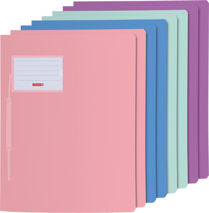 Light blue, Mint green, Pink, Violet