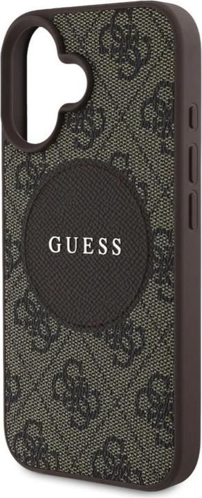 Produktbild Guess Case 4G Circle Classic Logo MagSafe for iPhone 16 brown (Apple iPhone 16)