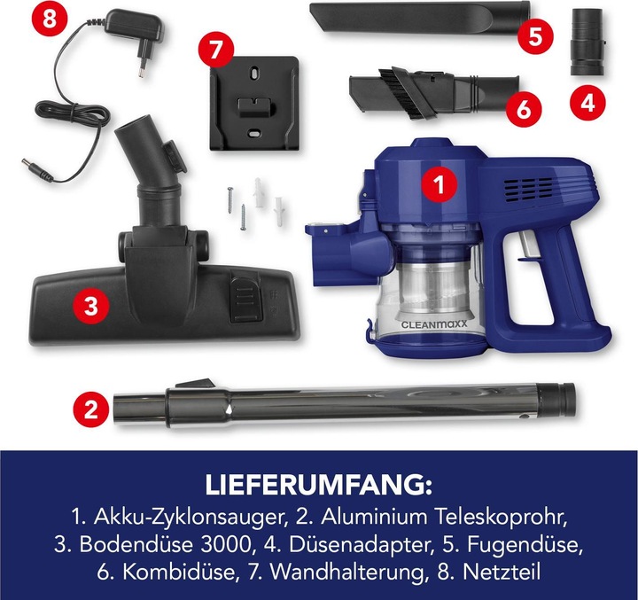 Immagine prodotto CleanMaxx Akku Hand und Stielsauger