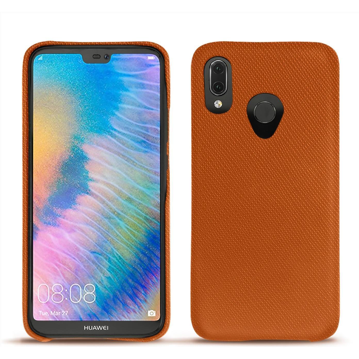 Noreve Lederschutzhülle (Huawei P20 Lite), Smartphone Hülle, Orange