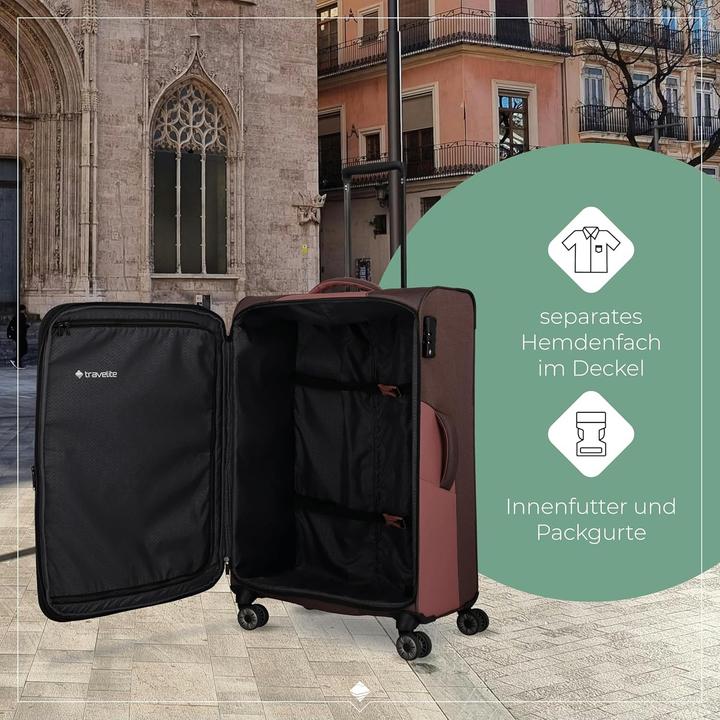 Image du produit Travelite Trolley + valise Viia 4w Trolley L (91 l)