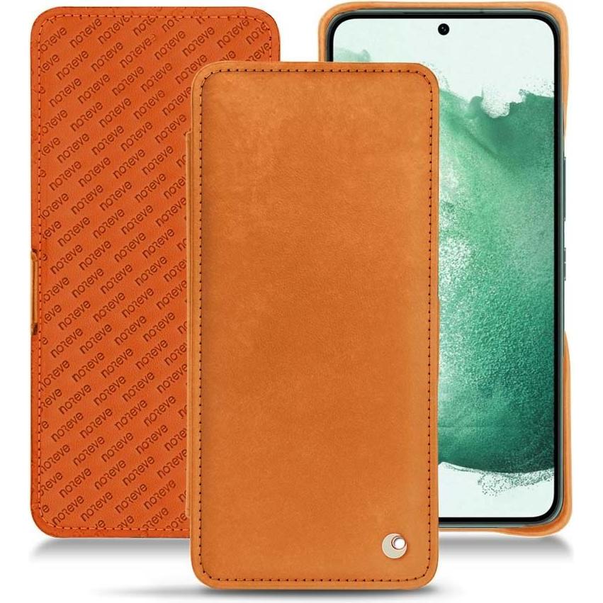 Noreve Lederschutzhülle horizontal (Samsung Galaxy S22+ 5G), Smartphone Hülle, Orange