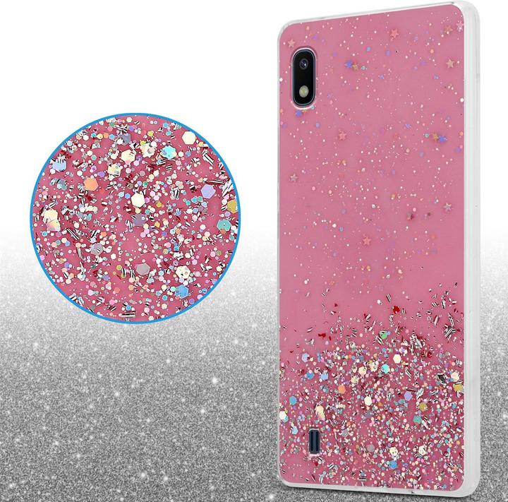 Actual product image Cadorabo TPU cover sparkling glitter (HTC One M10, Samsung Galaxy A10)