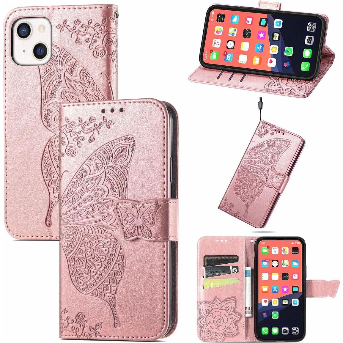 Thumbnail - König Design Hülle Handy Schutz für Apple iPhone 13 mini Case Cover Tasche Etuis Bumper Rosa (Apple iPhone 13 mini), Sma...