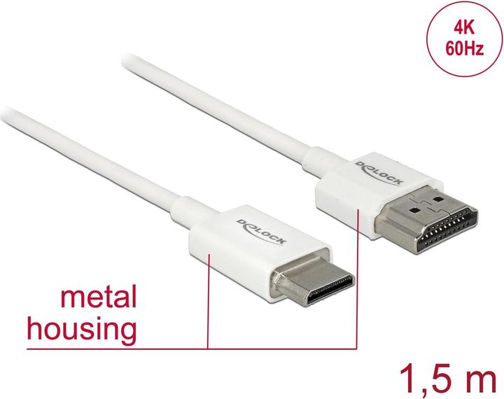 Immagine prodotto Delock HDMI (Typ A) — mini HDMI (Typ C) (1.50 m, HDMI)