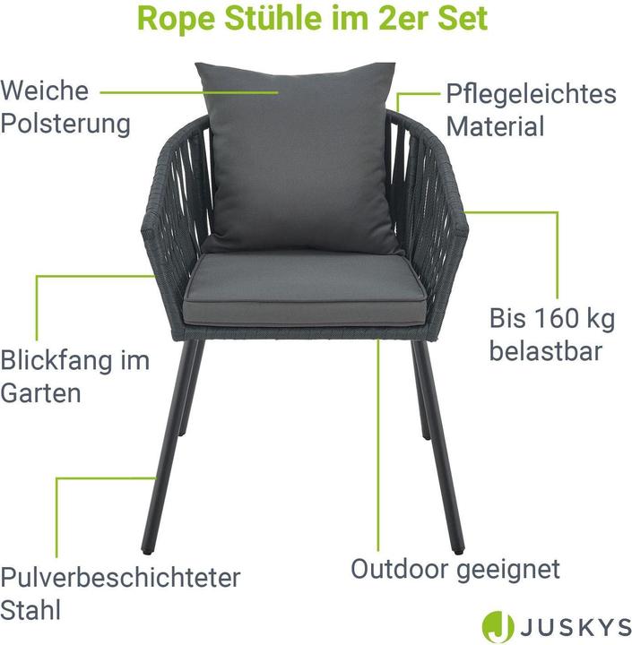 Actual product image Juskys Set of 2 Rope