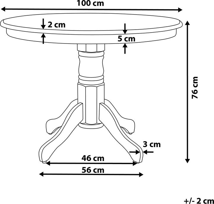 Actual product image Beliani Akron (Ø 100 x 76 cm)