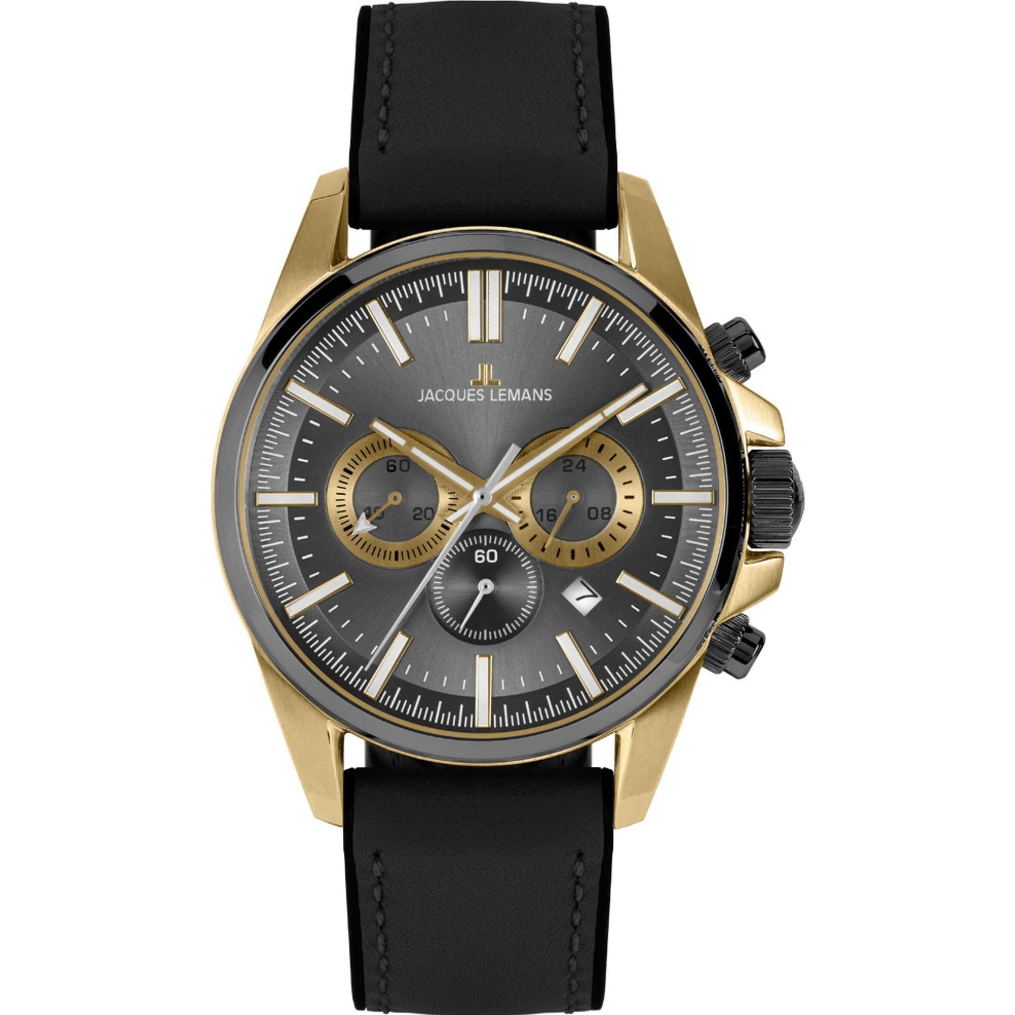 Jacques Lemans, Armbanduhr, Chronograph Sport, Mehrfarbig, (Chronograph, 44 mm)