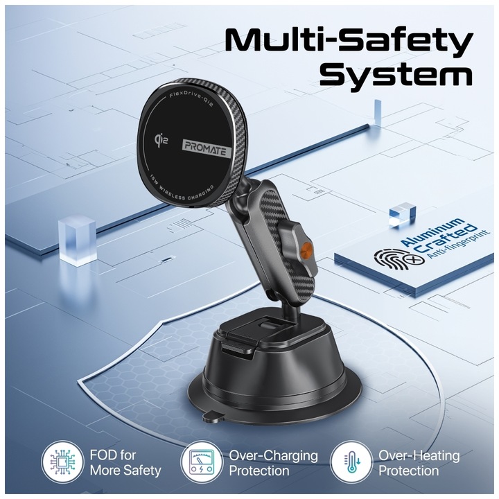 Actual product image ProMate FlexDrive Qi2 smartphone holder