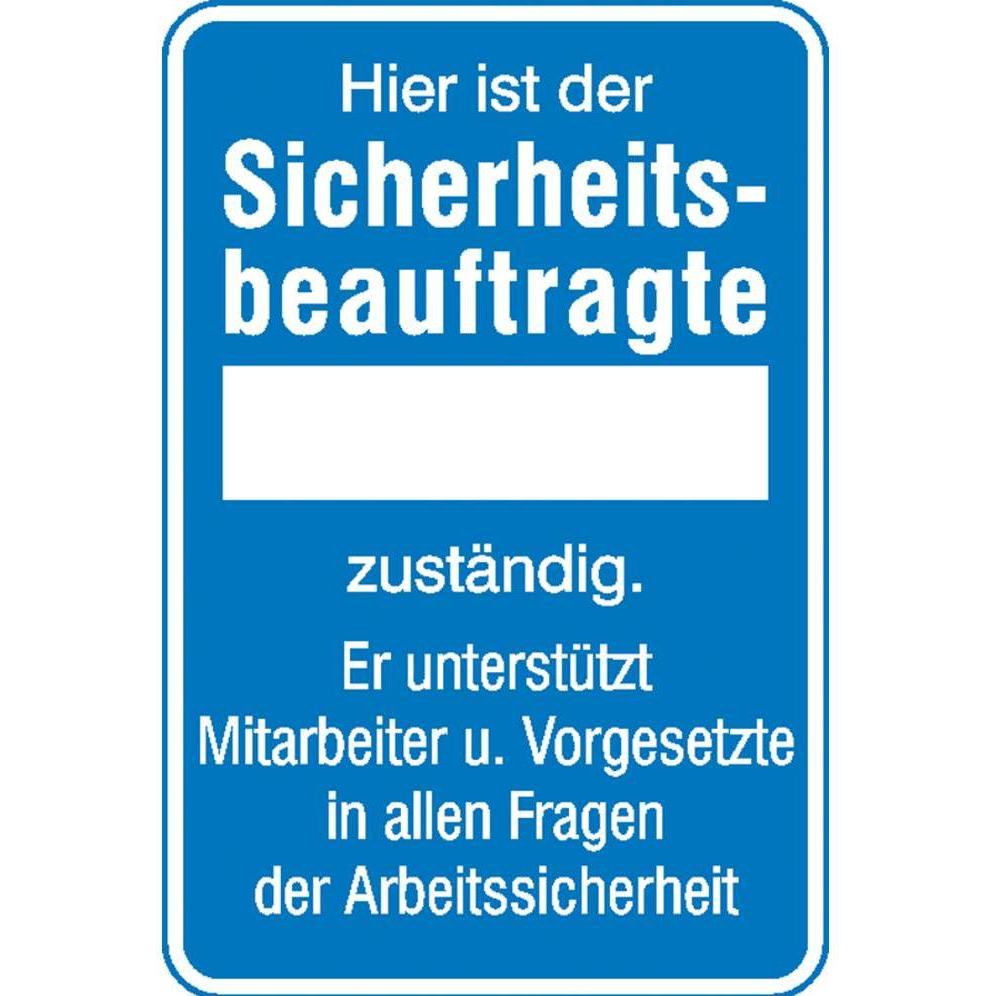 SafetyMarking Aushang Sicherheitsbeauftragte Hier ist der Sicherheitsbeauftragte (11.0728)