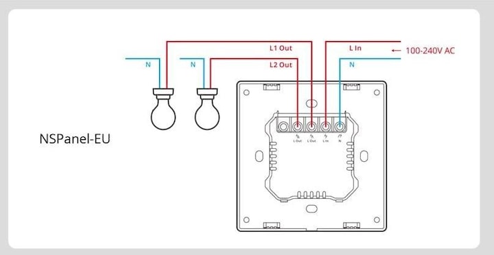 Actual product image Sonoff NSPanel Smart WiFi Wall Switch with LED Control Panel, Thermostat and Switch Functions