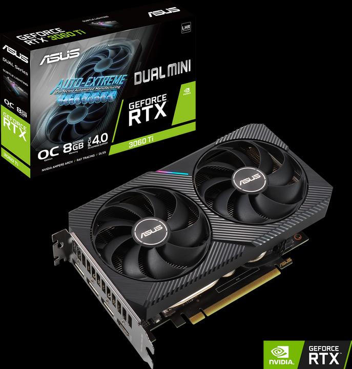 Actual product image ASUS GeForce DUAL RTX 3060 Ti O8G MINI V2 (8 GB)