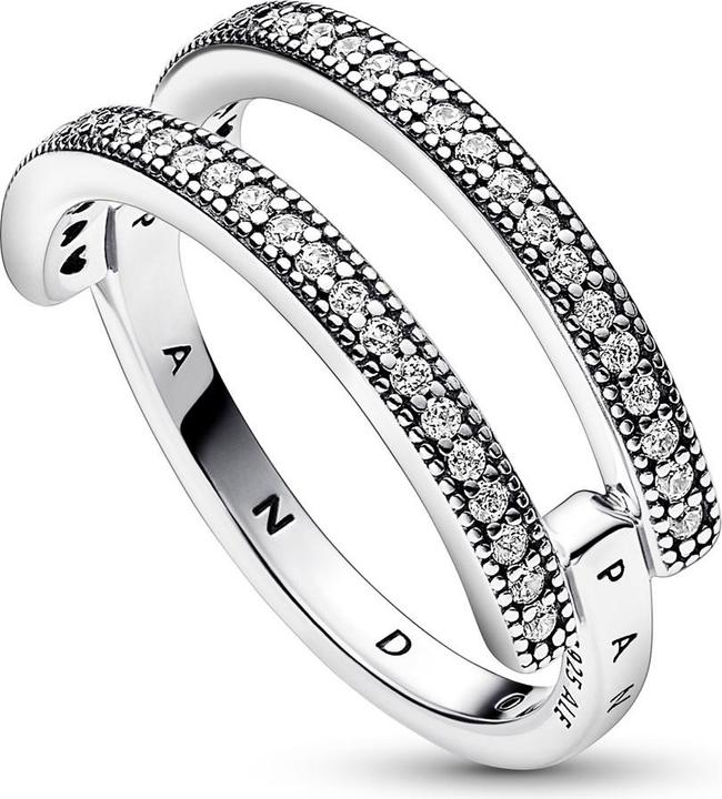Produktbild Pandora Signature Logo & Pavé Double Band Ring (48)