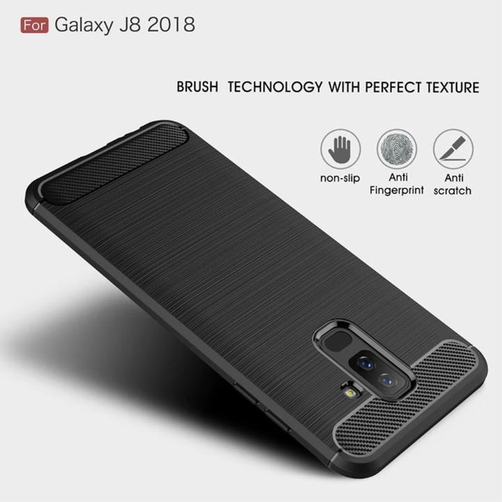 Produktbild König Design Handyhülle für Samsung Galaxy J8 (2018) Schutzcase Backcover Bumper Etui Schwarz (Samsung Galaxy J8 (2018))