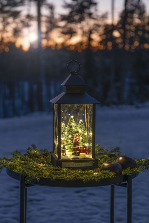Actual product image Konstsmide LED lantern Santa Claus with child 15 x 32 cm