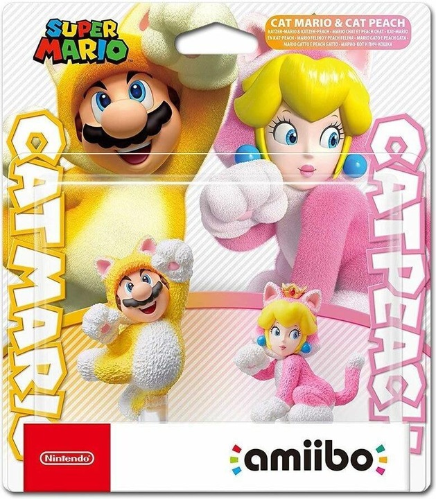 Nintendo Amiibo Doppelpack Katzen-Mario und Katzen-Peach (Switch, Wii U, 3DS)