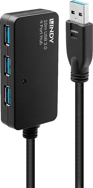 Actual product image Lindy USB 3.0 Active Extension Hub Pro (USB-A, 3 ports)