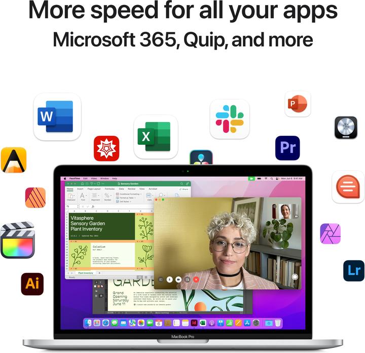 Produktbild Apple MacBook Pro – 2022 (13.30", 1000 GB, 16 GB, CH, M2)