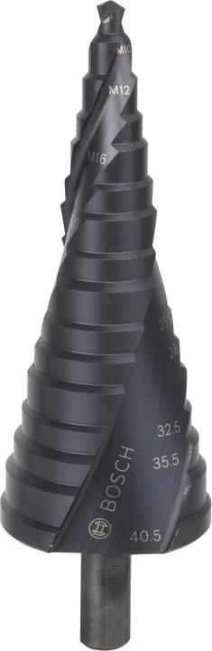 Actual product image Bosch Professional Zubehör Step drill HSS-AlTiN, for cable glands, M10-M40, 10 mm, 125.5 mm (10 mm)