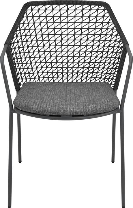 Productafbeelding Best Gartenstühle mit Armlehnen Burano anthrazit, Metall, 4 St.