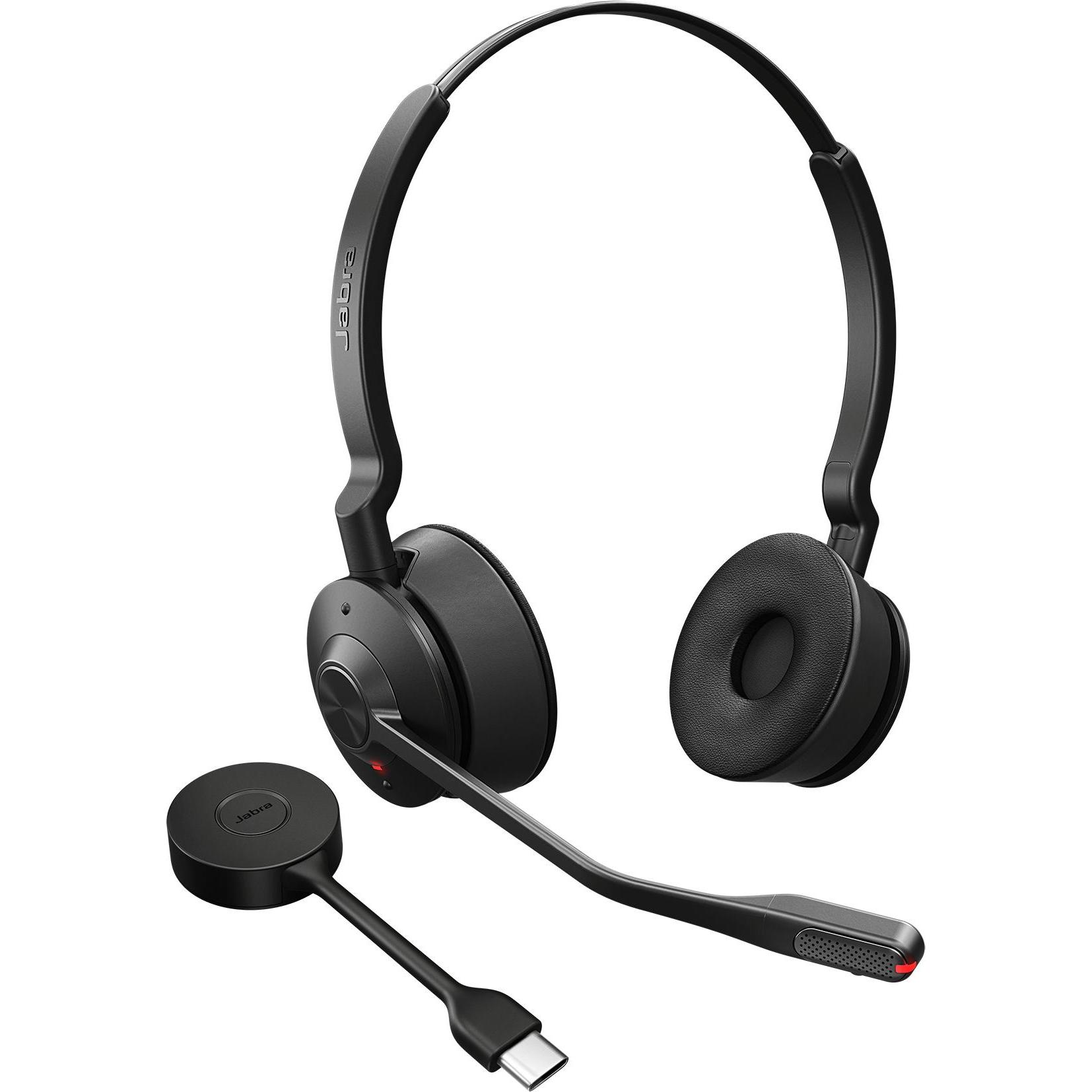 Jabra Headset Engage 55 UC Duo USB-C (Kabellos, USB-C), Office Headset, Schwarz