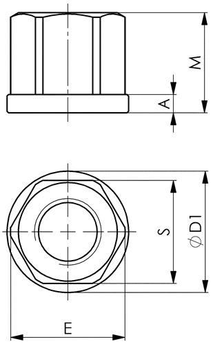 Actual product image Amf Hexagon nut with collar DIN6331 M18 (M18)