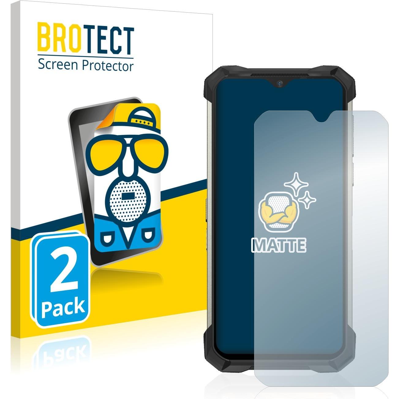 BROTECT Pellicola protettiva antiriflesso opaca (2 pz., Doogee S88 Pro), Pellicola protettiva smartphone, Grigio