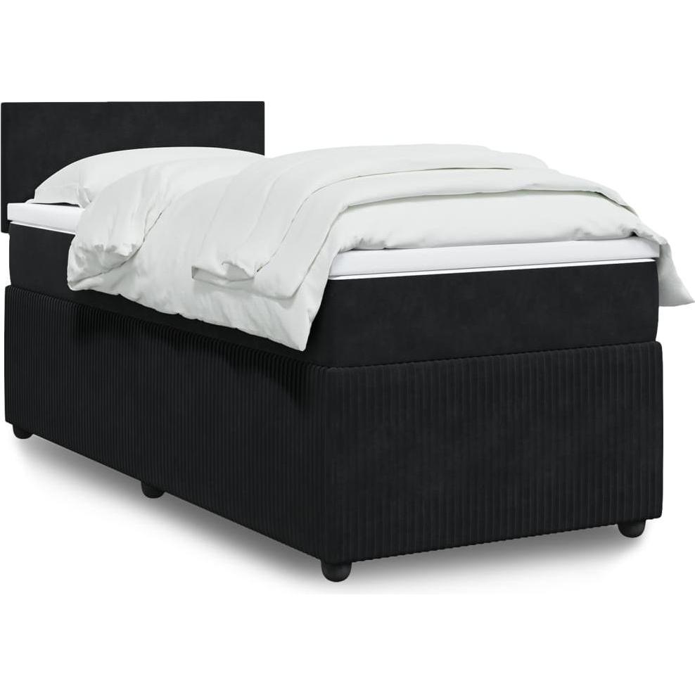 VidaXL, Bett, Bo x springbett mit Matratze 90 x 190 cm Samt (90 x 190 cm)