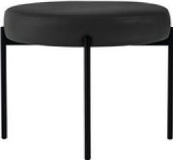 Actual product image Paperflow GAIA stool, round, faux leather cover, mouse grey