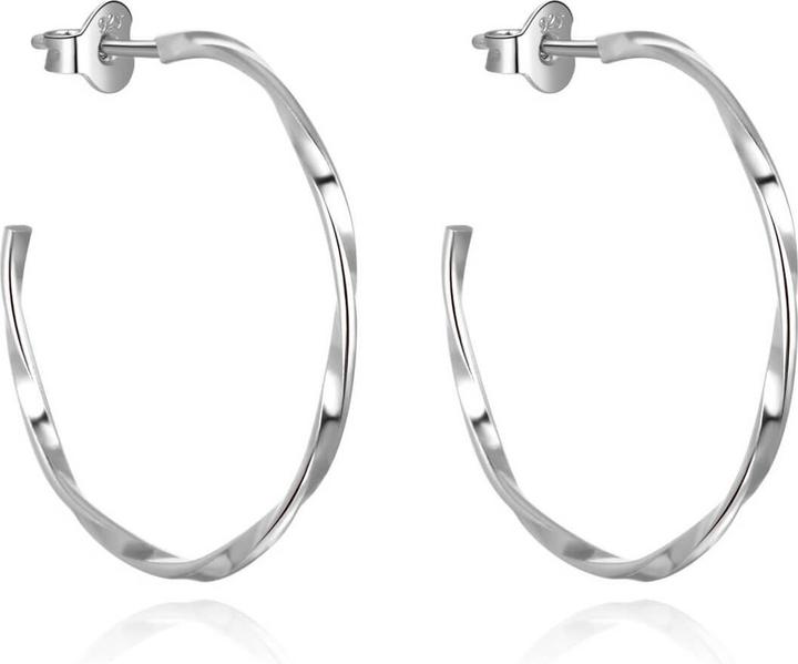 Actual product image Beneto Elegant round earrings made of silver AGUP2671 (L)