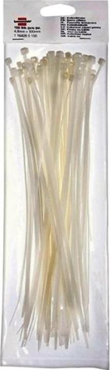 Actual product image Mibag Cable ties white 100pcs. (290 mm, 100 pcs.)