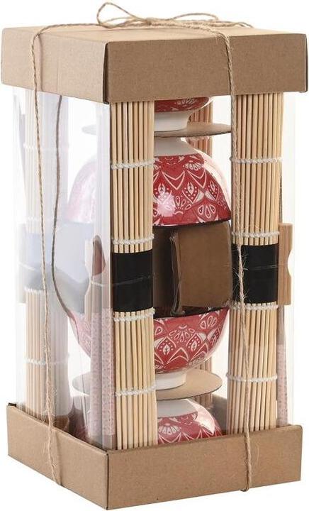 Produktbild DKD Home Decor Sushi-Set 14,5 x 14,5 x 31 cm Pink Mandala Steingut Orientalisch (16 Stücke) (16 Stk.)